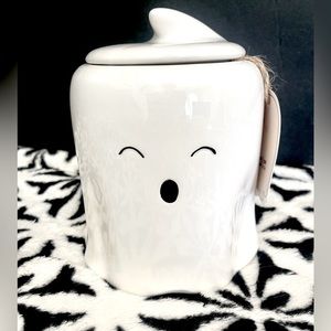 Halloween 10 Strawberry Street White Ceramic Ghost Cookie Jar 👻 7in NEW